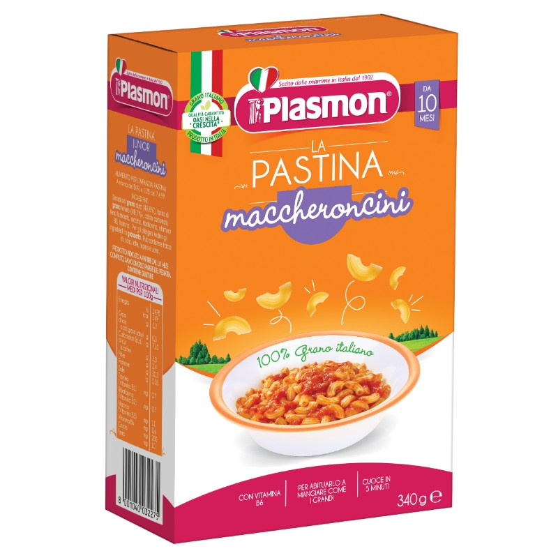 Plasmon La Mini Pasta Maccheroncini 340g Miscela selezionata di