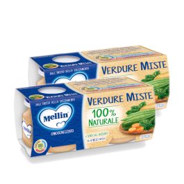 Mellin Omogeneizzato Verdure Miste, 2X80 g