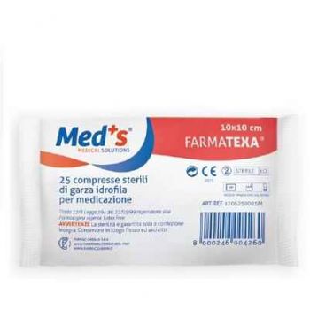 MED'S GARZA STERILE 10X10 CM 5 COMPRESSE DI GARZA IDROFILA PER