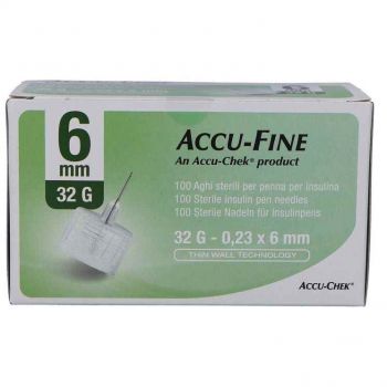 Ago Per Penna Da Insulina Accu Fine Pen Needle Accu Chek Gauge 31 X 6mm 100  Pezzi