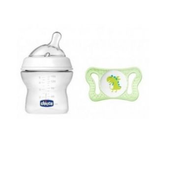 Chicco Biberon Well Being In Vetro Decorato Boy Da 150 Ml Normal La