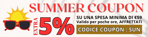 Summer coupon, utilizza il codice SUN con una spesa minima di 59 euro